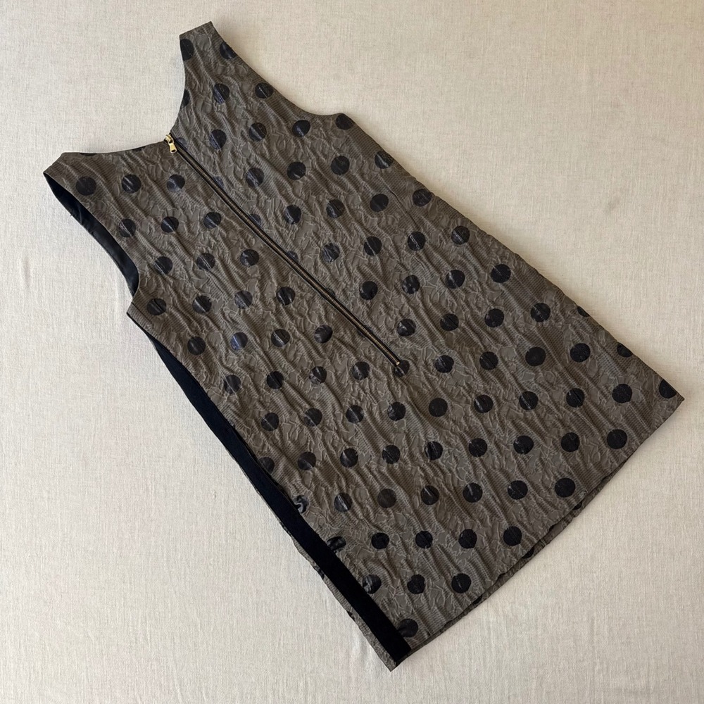Marc by Marc Jacobs Polka Dot Lace Shift Dress Rabbit Grey Multi Pockets Size 0 - Picture 3 of 12